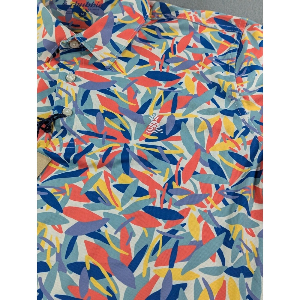 Chubbies Mens The Crowd Of Thorn Range Polo Shirt Size Medium Multicolor Print - Picture 3 of 11